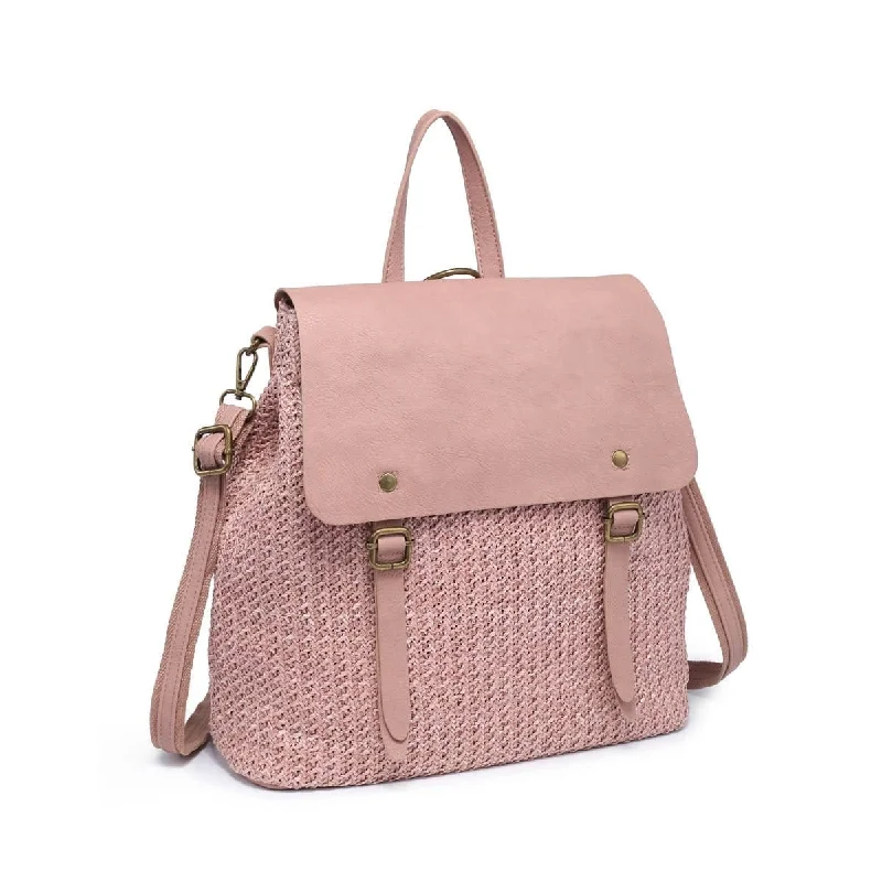 BP2061 Woven Backpack w/ Flap Over Closure