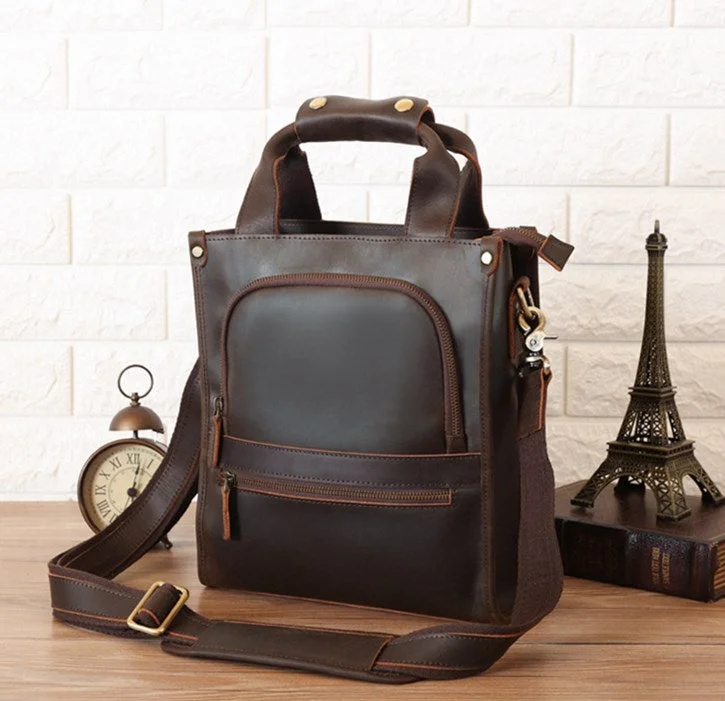 Crazy Horse Leather Shoulder Bag Messenger Bag