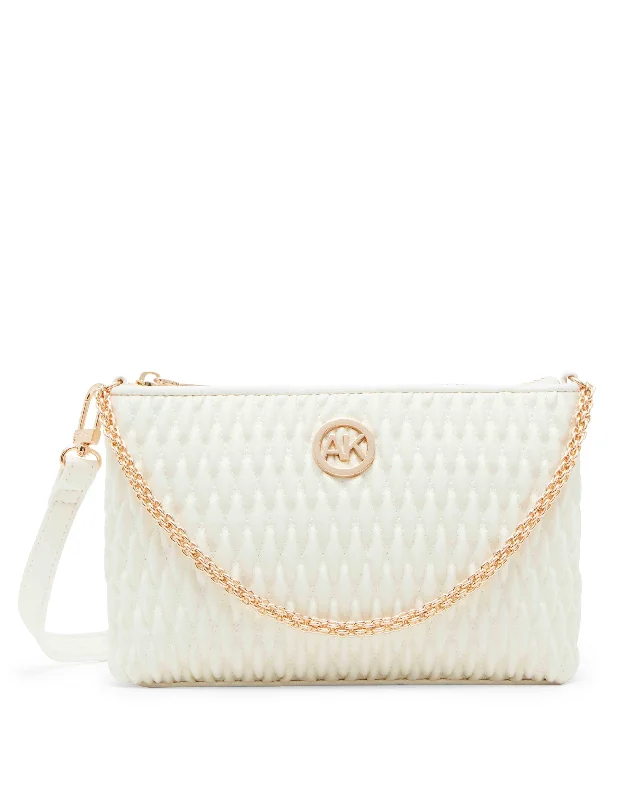 Ruched Crossbody With Chain Swag