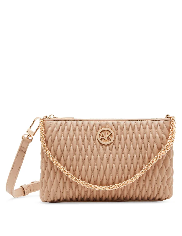 Ruched Crossbody With Chain Swag