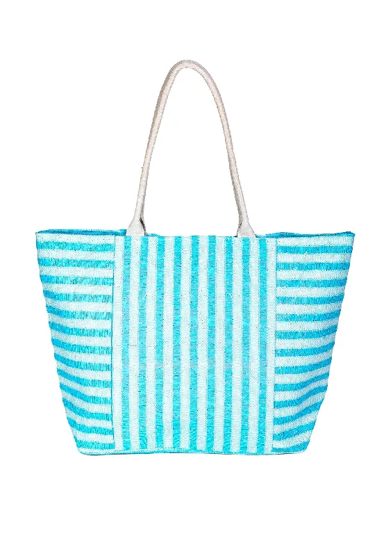 Bag | Aqua Lurex Stripe | 0558A1