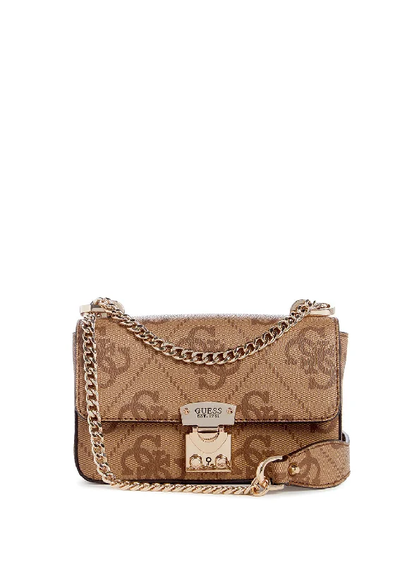 Beige Brown Logo Eliette Mini Crossbody Bag