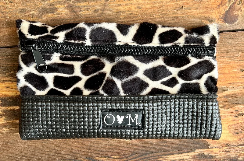 Black Clutch Purse-Faux Fur