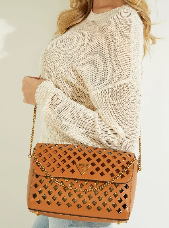 Brown Aqua Crossbody Bag