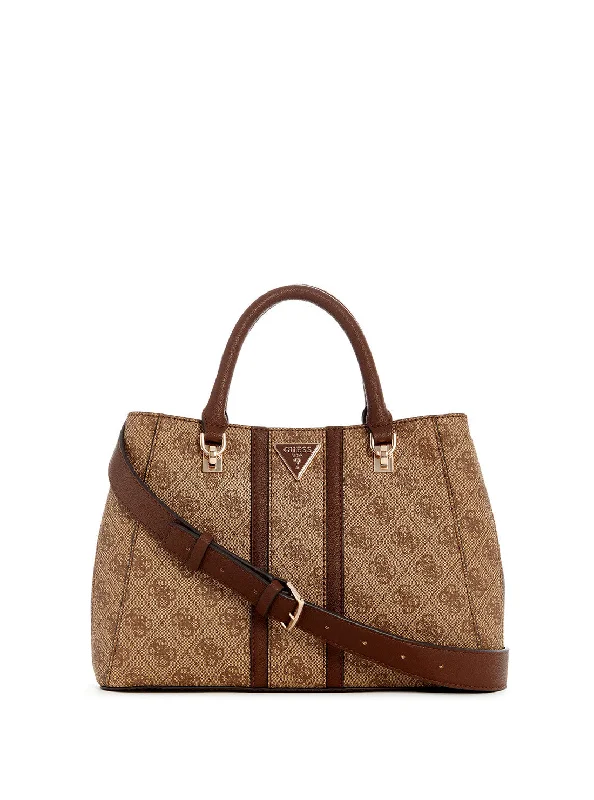 Brown Logo Noreen Girlfriend Satchel Bag