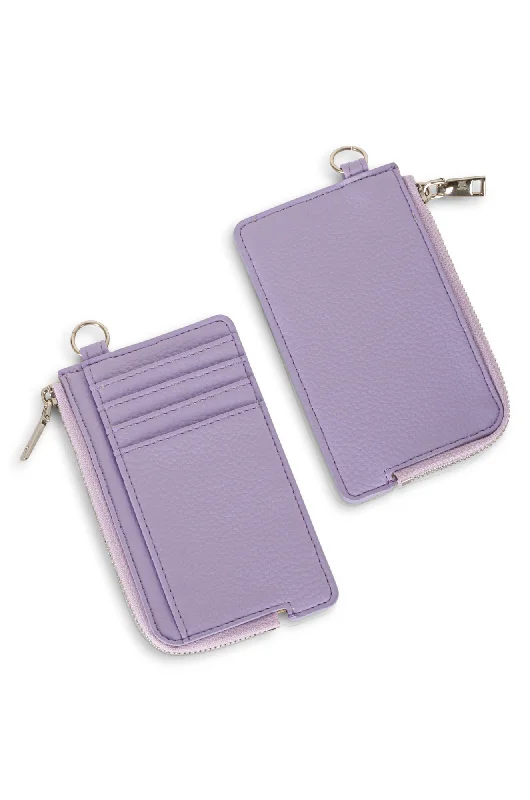 Credit card holder with zip close | PURPLE | 0586A1