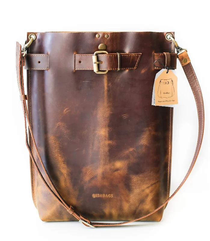 Dark Brown Medium Leather Bag