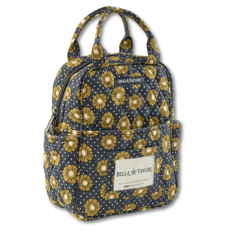 Dotted Daisy Charcoal Lunch Tote