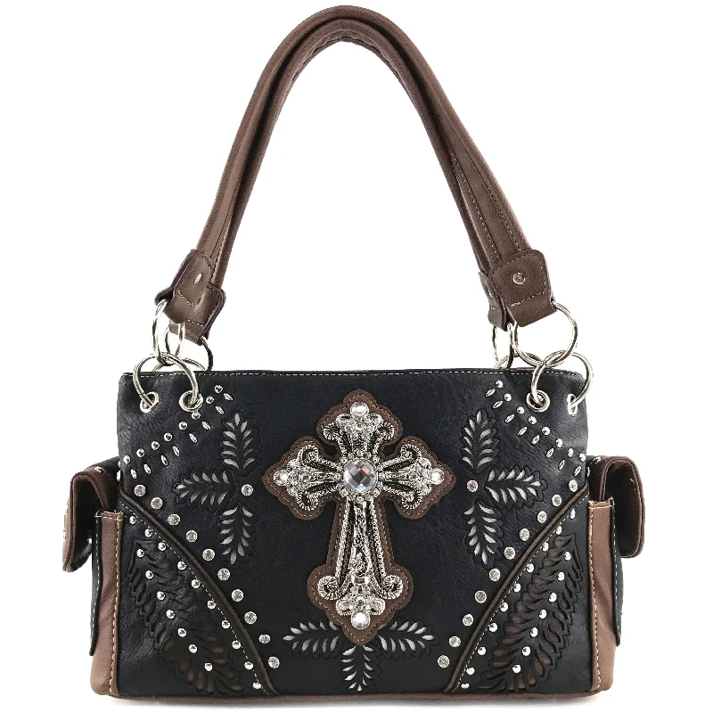 Fern Leaf Laser Cut Cross Handbag