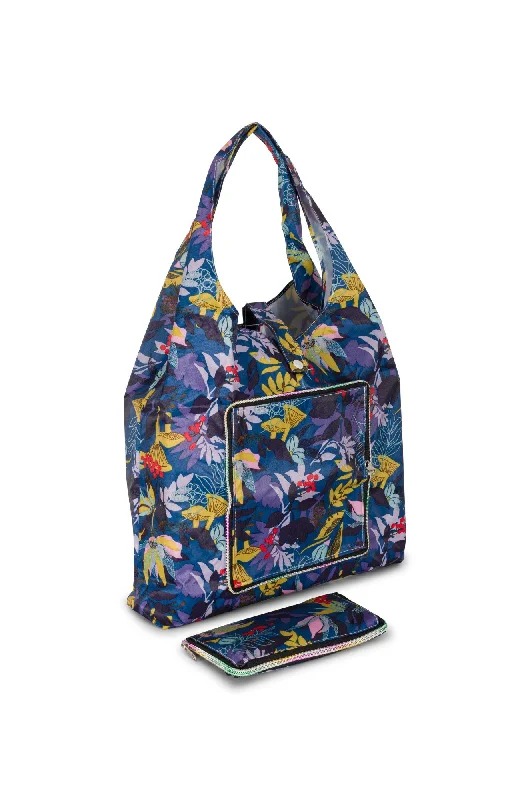 Foldable Shopping Bag | Purple Tropics | 0999A1