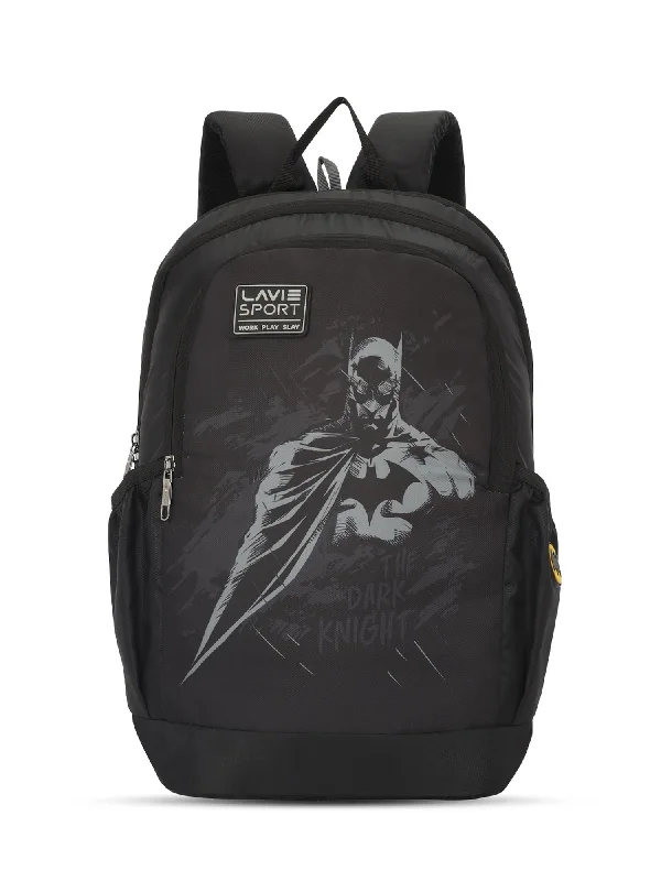 Lavie Sport Batman Dark Knight 33L Casual Laptop Backpack For Boys & Girls Black