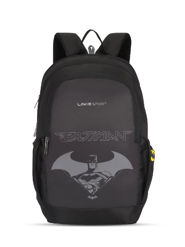 Lavie Sport Batman Knight1 33L Casual Laptop Backpack For Boys & Girls Black