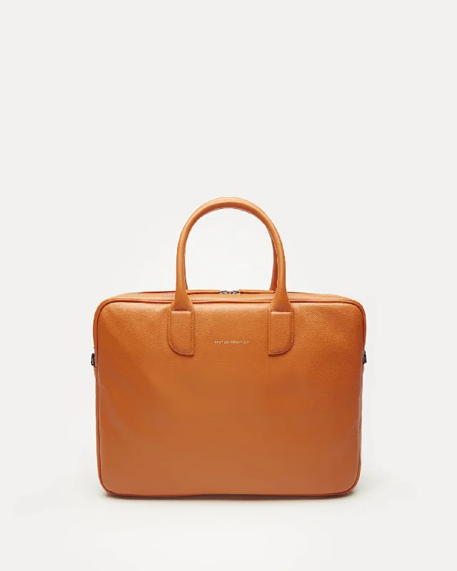 Lesage Pebble-Grained Leather Computer Bag