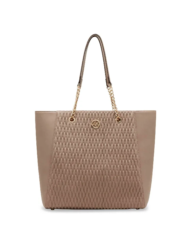 Medium Ruched Tote With Chain Straps