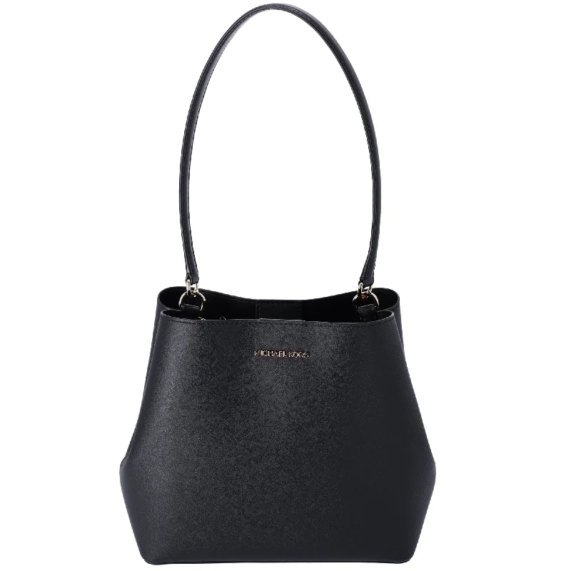 Michael Kors Pratt Medium Bucket Bag Shoulder Tote Black