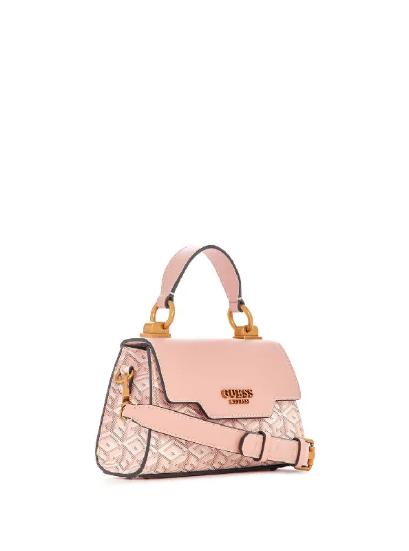 Pink Logo Hallie Mini Crossbody Bag