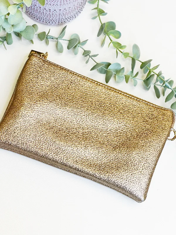 Riley Wristlet Crossbody - Champagne