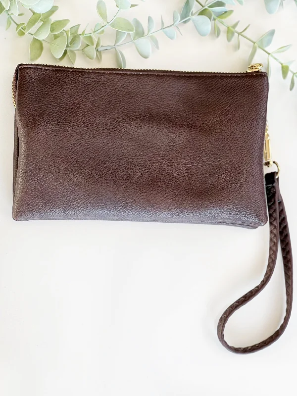 Riley Wristlet Crossbody - Coffee