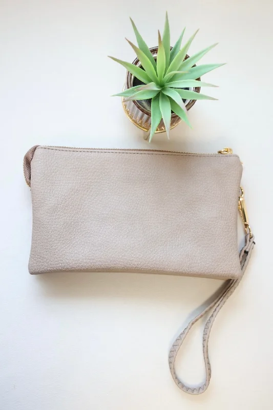 Riley Wristlet Crossbody - Light Beige