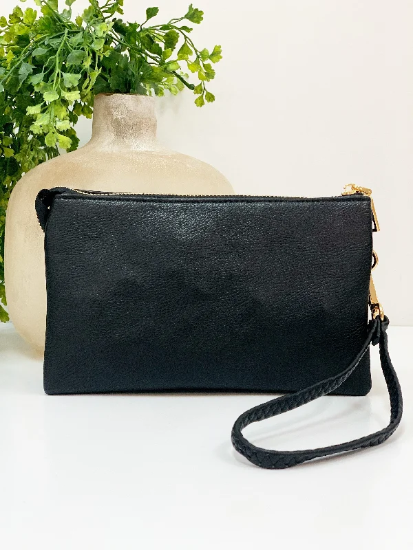 Riley Wristlet Crossbody- Black