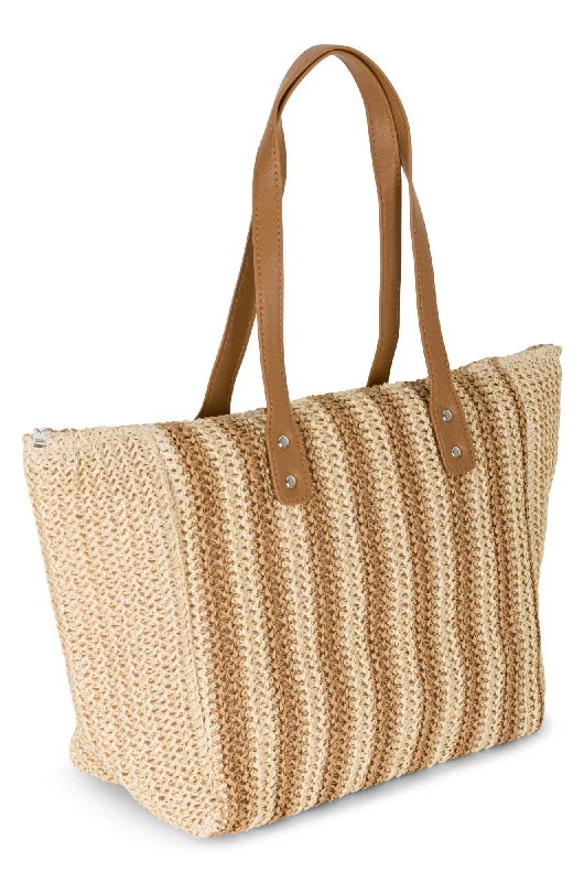 Stripe Beach Bag | NATURAL STRIPE | 0591A1