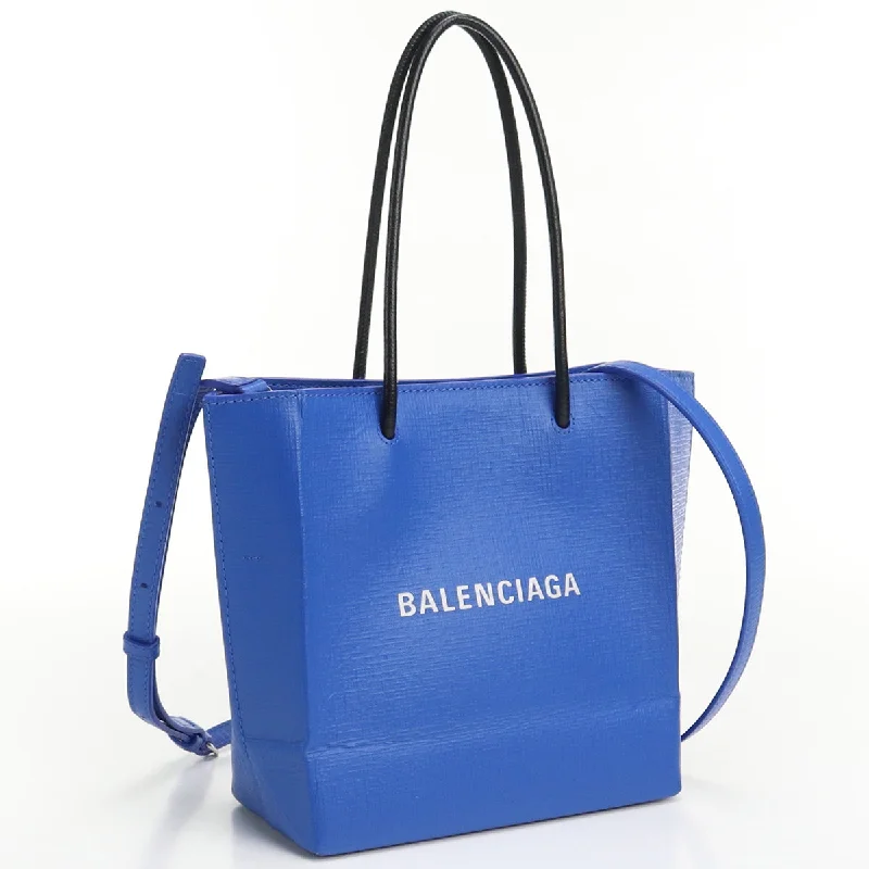 BALENCIAGA 597858 Shopping tote XXS Tote Bag Shoulder bag Sway Blue leather