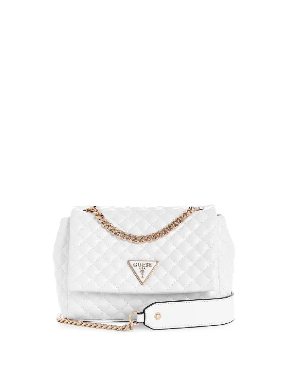 White Quilted Rianee Crossbody Bag