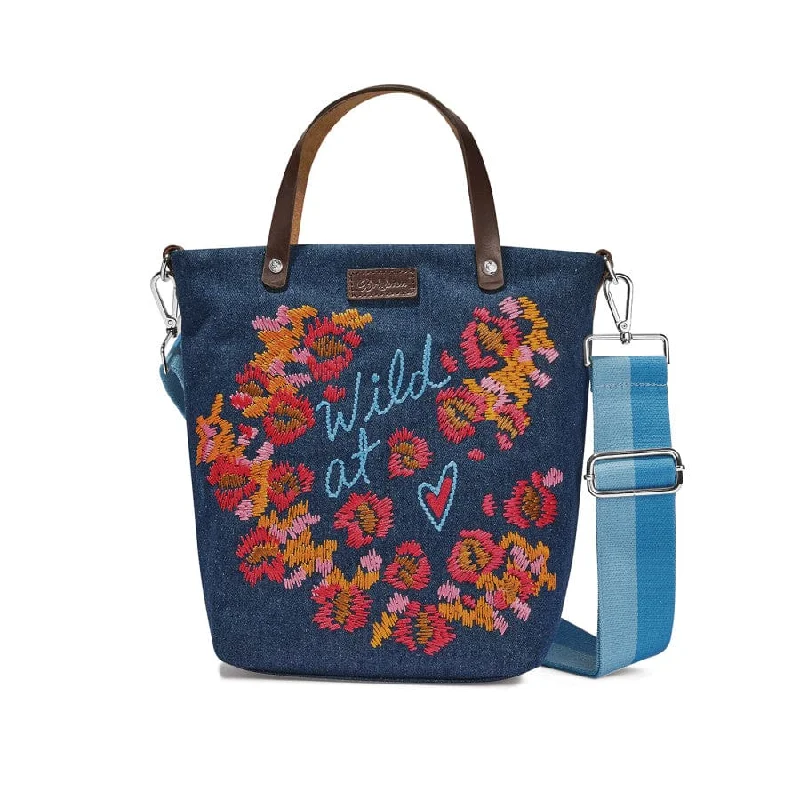 Wild At Heart Embroidered Medium Messenger Bag